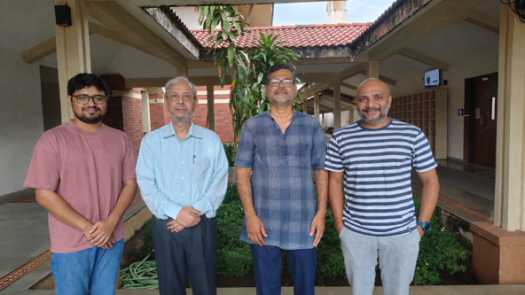 Members of our research group, from left to right: Mr. Dhiraj Puri, Prof. Gautam Biswas, Prof. Siddhartha Tripathi, and Prof. Vadiraj Hemadri.”